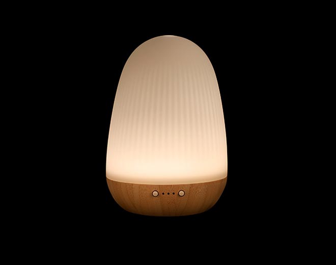 Miro-дървена основа керамичен кран вода ултразвукова дифузор с светлина